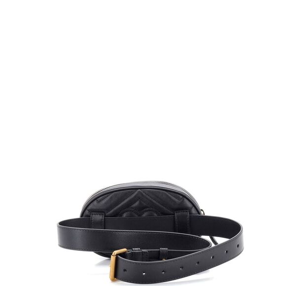 Gucci GG Marmont Belt Bag Matelasse Leather Black - Picture 3 of 6